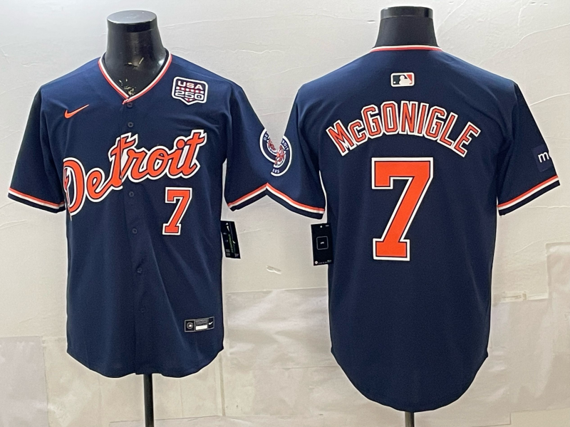 Men Detroit Tigers #7 McGonigle blue Nike 2026 MLB Jersey 0401009->->MLB Jersey